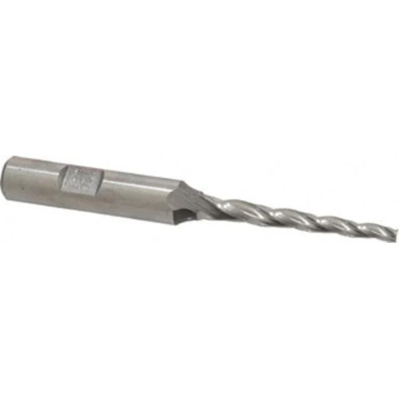 Made in USA 1.5 per Side 1/8 Small End Diam 1-1/2 LOC 3-Flute High Speed Steel Tapered Square End Mill Uncoated, 3/8 ...